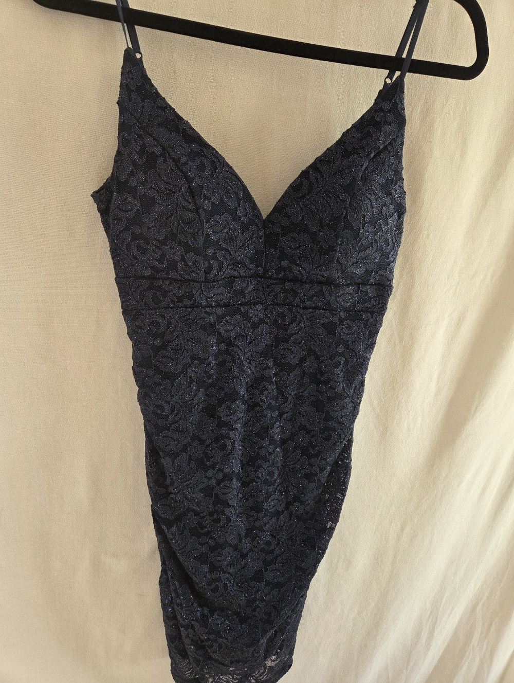 Emerald Sundae Navy Lace Mini Dress